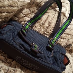 The Sak Blue and Green Crochet handbag